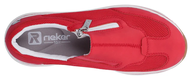 Rieker Slipper Slip-on Sneaker, Halbschuh, Freizeitschuh mit Reißverschluss