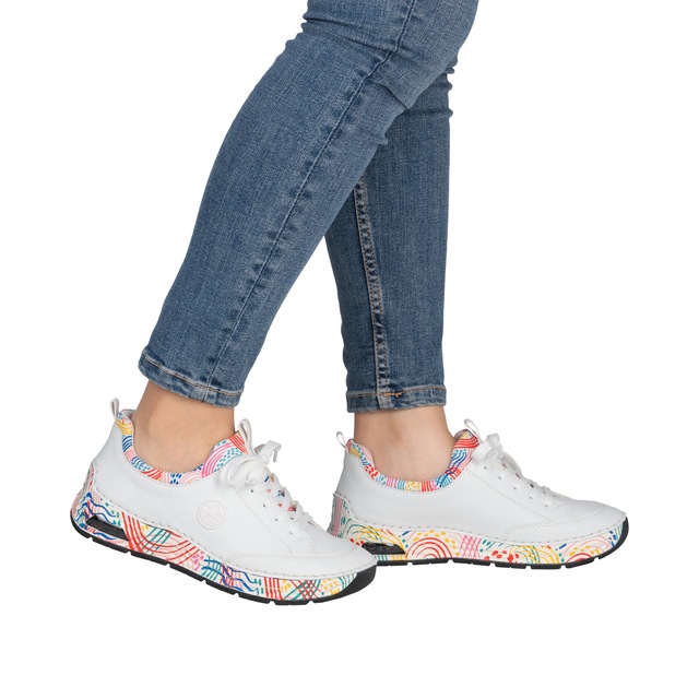 Rieker Slip-On Sneaker Schlupfschuh, Freizeitsneaker, Halbschuh mit elastischem Einstieg