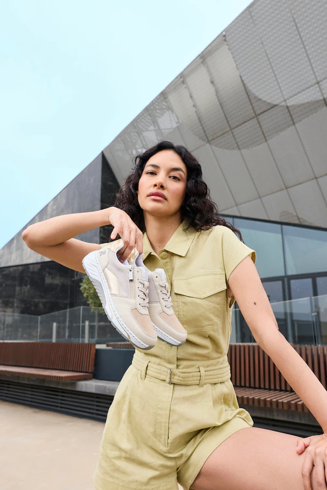 Rieker Sneaker Schnürschuh, Halbschuh, Freizeitsneaker mit Reißverschluss