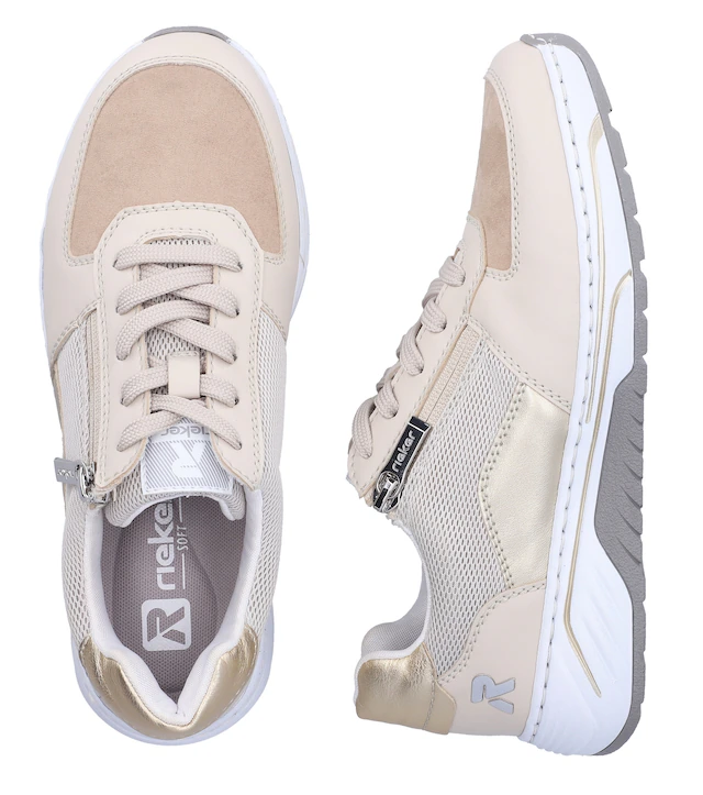 Rieker Sneaker Schnürschuh, Halbschuh, Freizeitsneaker mit Reißverschluss