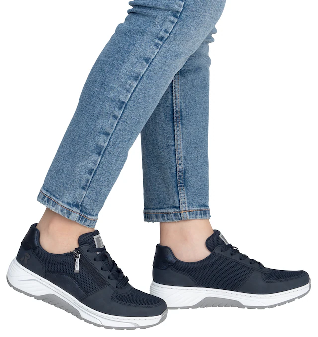 Rieker Sneaker Schnürschuh, Halbschuh, Freizeitsneaker mit Reißverschluss