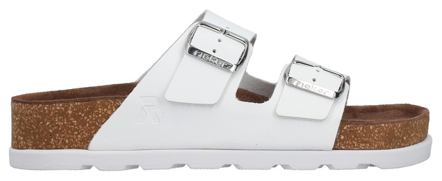 Rieker Pantolette Hausschuh, Sommerschuh, Strandschuh, Zweischnaller mit Softfußbett