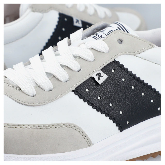 Rieker Sneaker Schnürschuh, Halbschuh, Freizeitsneaker mit Kontrastbesätze