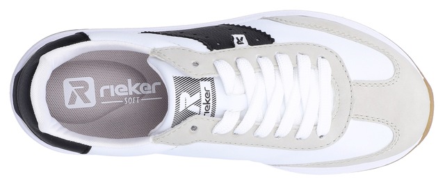 Rieker Sneaker Schnürschuh, Halbschuh, Freizeitsneaker mit Kontrastbesätze