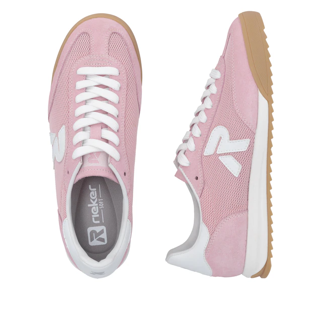 RIEKER Sport Sneaker Sportschuh, Schnürschuh, Halbschuh mit gepolstertem Schaftrand