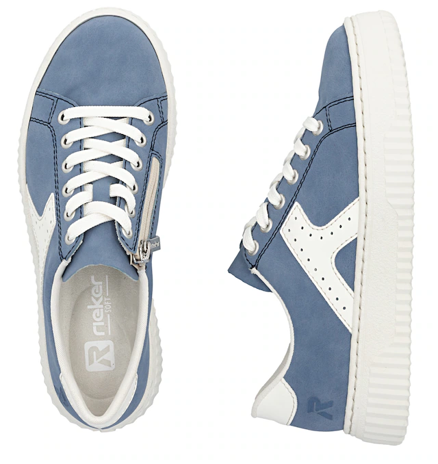 Rieker Plateausneaker Schnürschuh, Halbschuh, Freizeitsneaker mit modischer Plateausohle