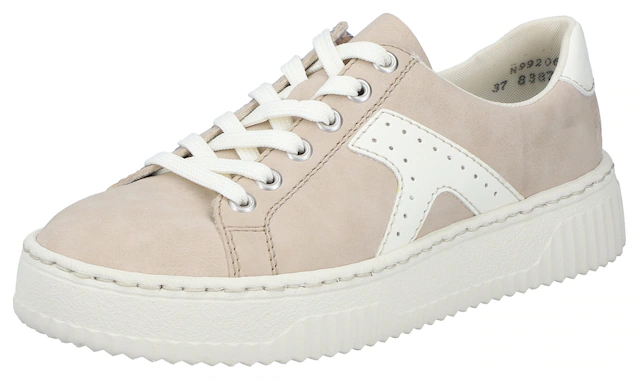 Rieker Plateausneaker Schnürschuh, Halbschuh, Freizeitsneaker mit modischer Plateausohle