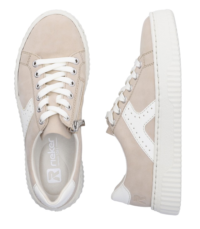Rieker Plateausneaker Schnürschuh, Halbschuh, Freizeitsneaker mit modischer Plateausohle