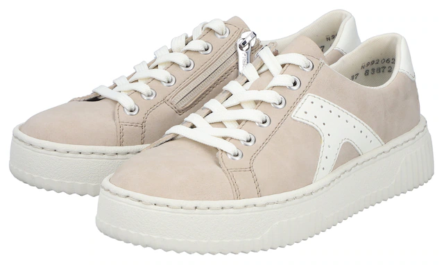Rieker Plateausneaker Schnürschuh, Halbschuh, Freizeitsneaker mit modischer Plateausohle