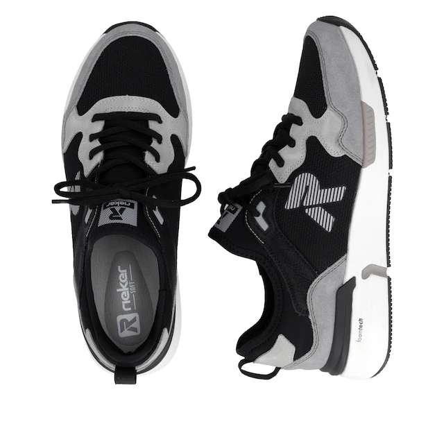 RIEKER Sport Slip-On Sneaker Schlupfschuh, Sportschuh, Freizeitsneaker mit Memory-Foam Innensohle