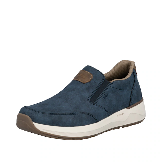 Rieker Slip-On Sneaker Slipper, Schlupfschuh, Freizeitsneaker, Halbschuh mit Stretcheinsätze