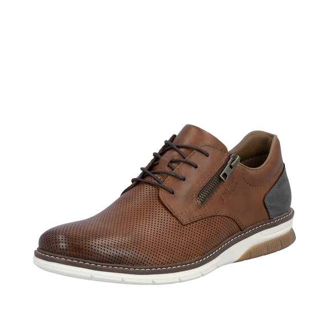 Rieker Schnürschuh Halbschuh, Freizeitsneaker, Casual-Schnürer mit Perforation