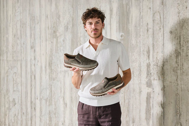 Rieker Slip-On Sneaker Slipper, Halbschuh, Freizeitsneaker mit Kontrastbesatz