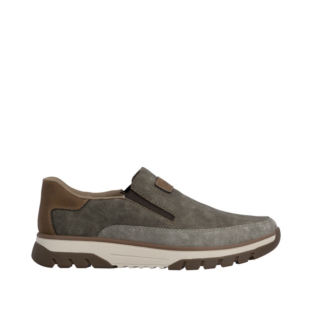 Rieker Slip-On Sneaker Slipper, Halbschuh, Freizeitsneaker mit Kontrastbesatz