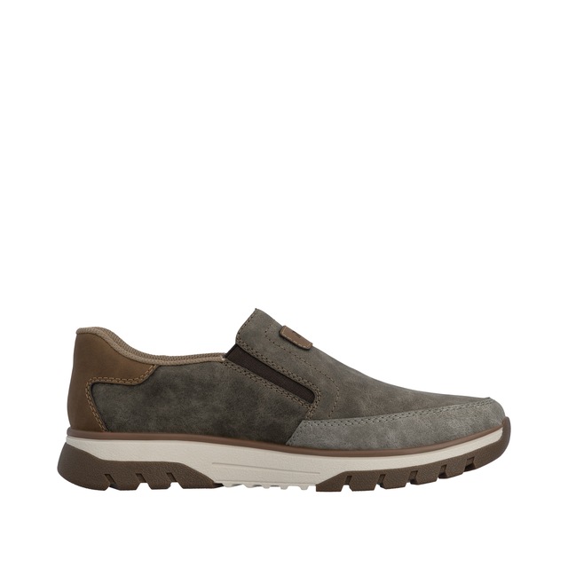 Rieker Slip-On Sneaker Slipper, Halbschuh, Freizeitsneaker mit Kontrastbesatz