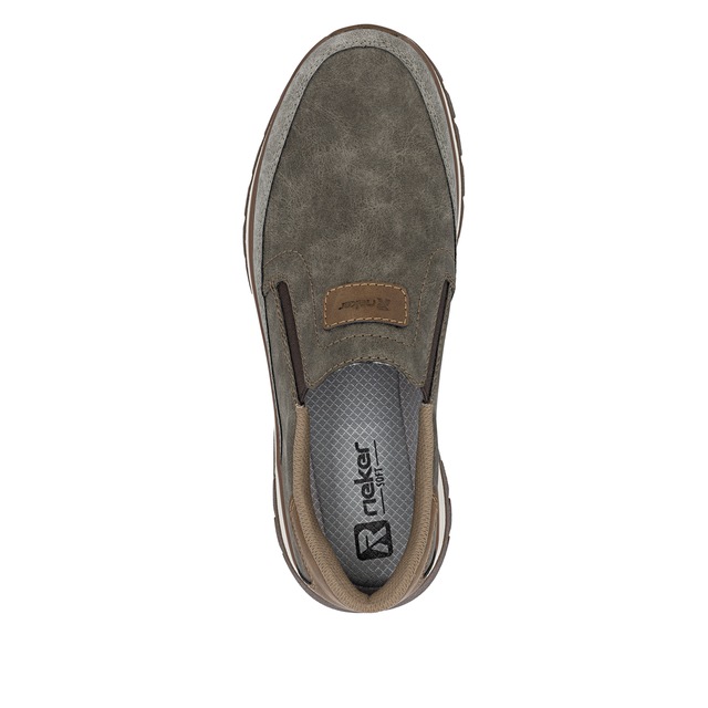 Rieker Slip-On Sneaker Slipper, Halbschuh, Freizeitsneaker mit Kontrastbesatz