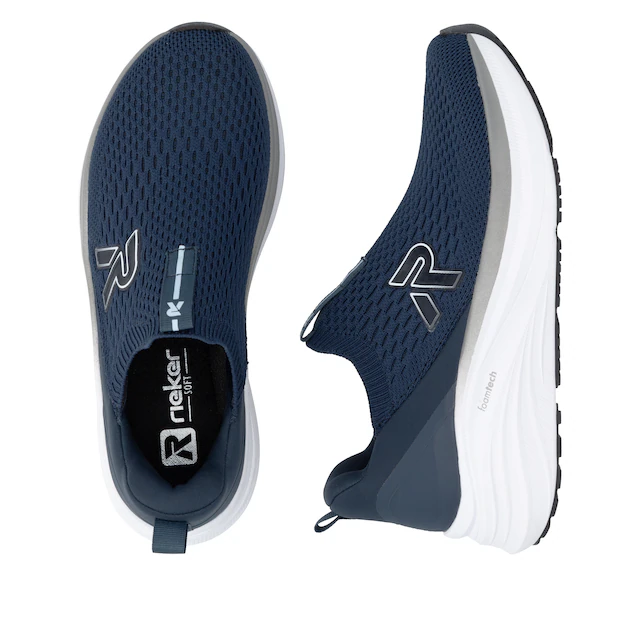 RIEKER Sport Slipper Slipper, Schlupfschuh, Freizeitsneaker mit sockenähnlichem Einstieg