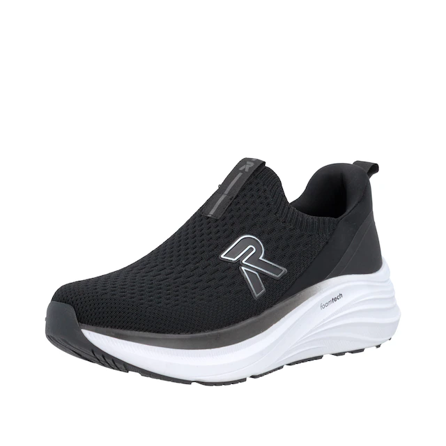 RIEKER Sport Slipper Slipper, Schlupfschuh, Freizeitsneaker mit sockenähnlichem Einstieg