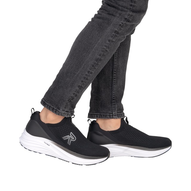 RIEKER Sport Slipper Slipper, Schlupfschuh, Freizeitsneaker mit sockenähnlichem Einstieg