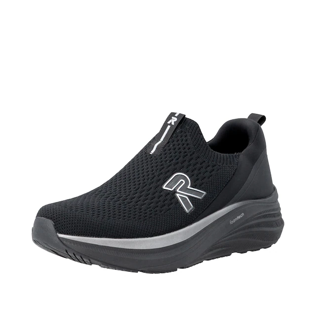 RIEKER Sport Slipper Slipper, Schlupfschuh, Freizeitsneaker mit sockenähnlichem Einstieg