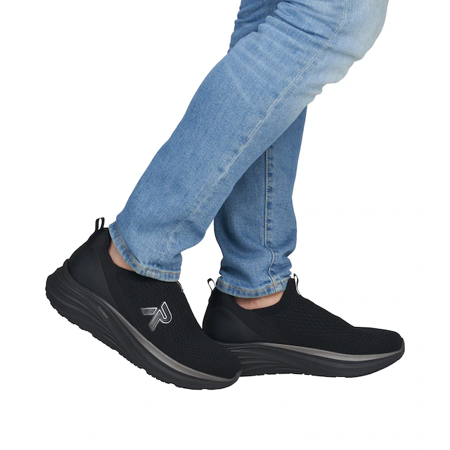 RIEKER Sport Slipper Slipper, Schlupfschuh, Freizeitsneaker mit sockenähnlichem Einstieg