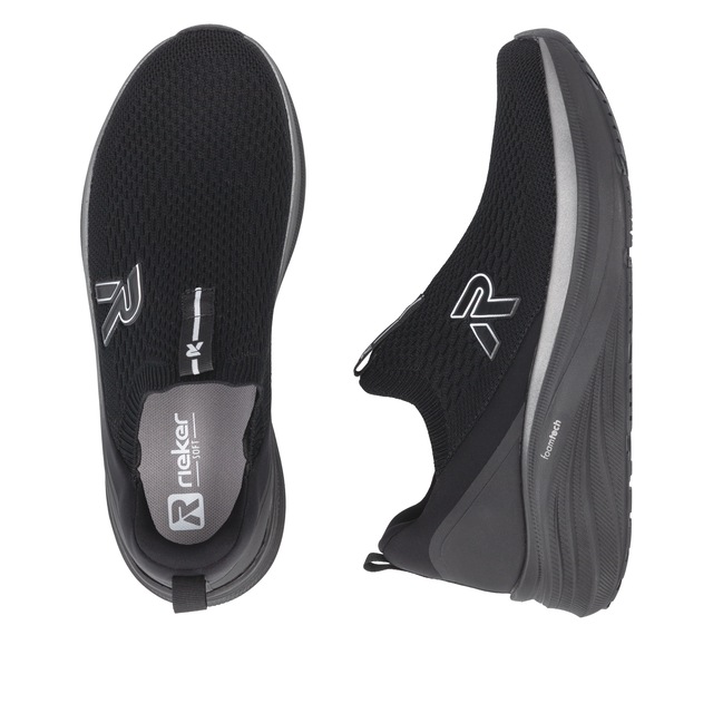 RIEKER Sport Slipper Slipper, Schlupfschuh, Freizeitsneaker mit sockenähnlichem Einstieg