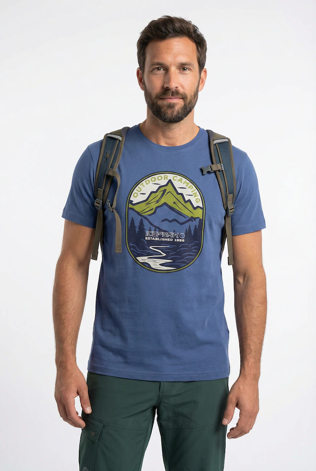 Icepeak T-Shirt »MILLINGTON« Print T-Shirt, aus Baumwolle