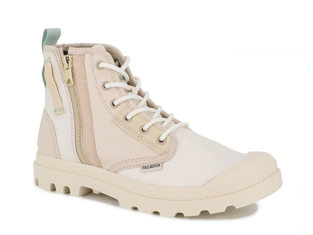 Palladium Schnürboots »PAMPA DETROIT ZIP SU« Schnürstiefel, Schnürstiefelette aus Canvas mit Reißverschluss
