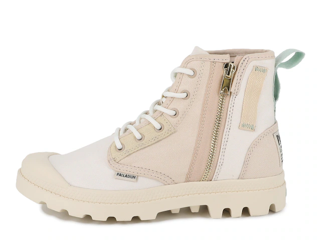 Palladium Schnürboots »PAMPA DETROIT ZIP SU« Schnürstiefel, Schnürstiefelette aus Canvas mit Reißverschluss