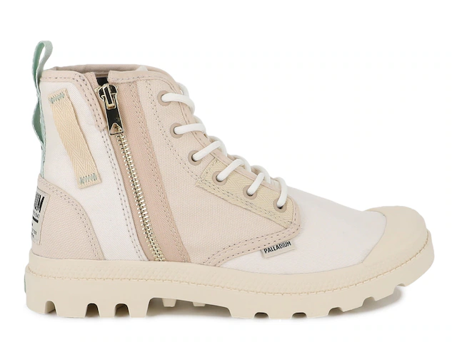 Palladium Schnürboots »PAMPA DETROIT ZIP SU« Schnürstiefel, Schnürstiefelette aus Canvas mit Reißverschluss