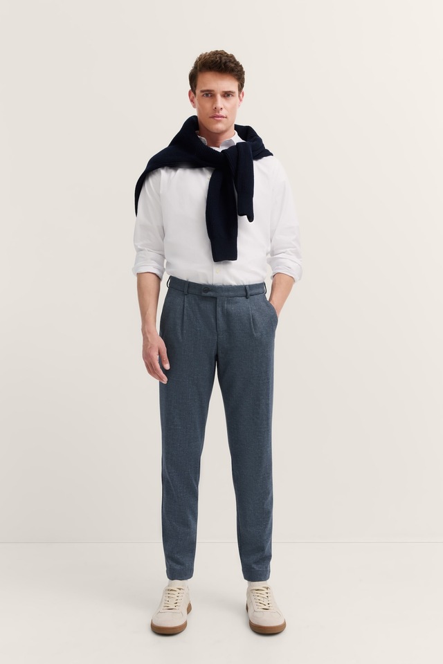 bugatti Bundfaltenhose »Tapered Fit« mit Flexcity Jersey Stretch