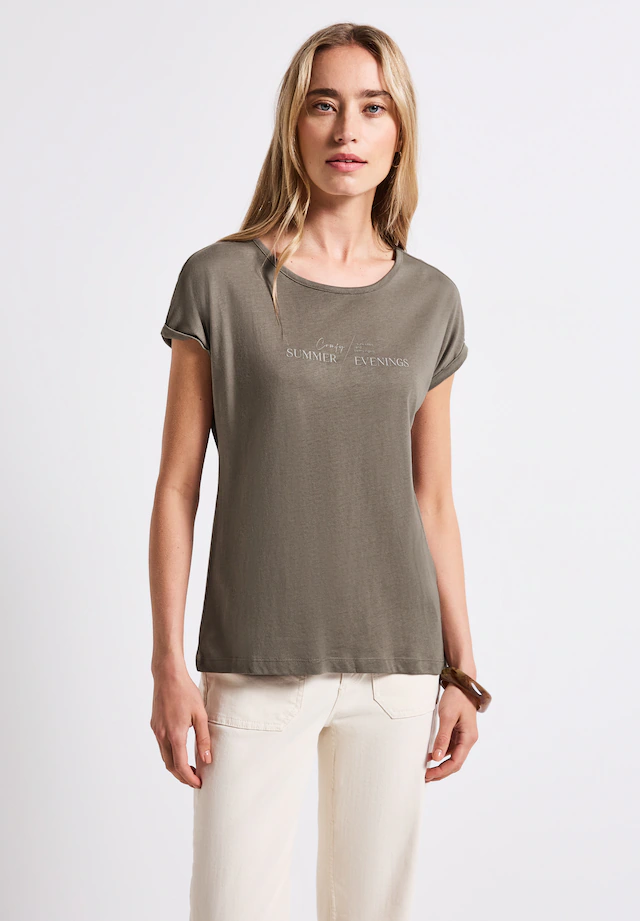 STREET ONE T-Shirt aus Baumwolle mit Stretchante