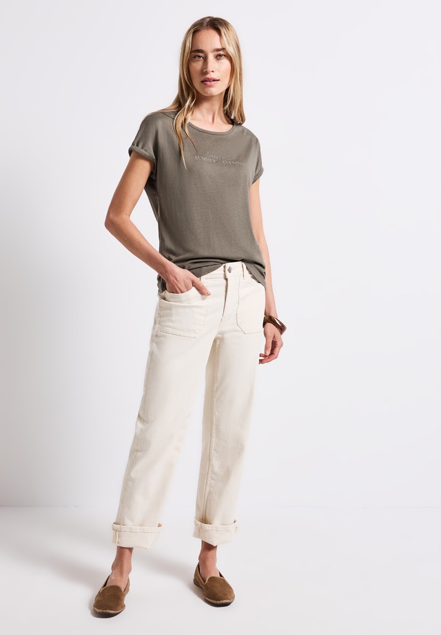 STREET ONE T-Shirt aus Baumwolle mit Stretchante