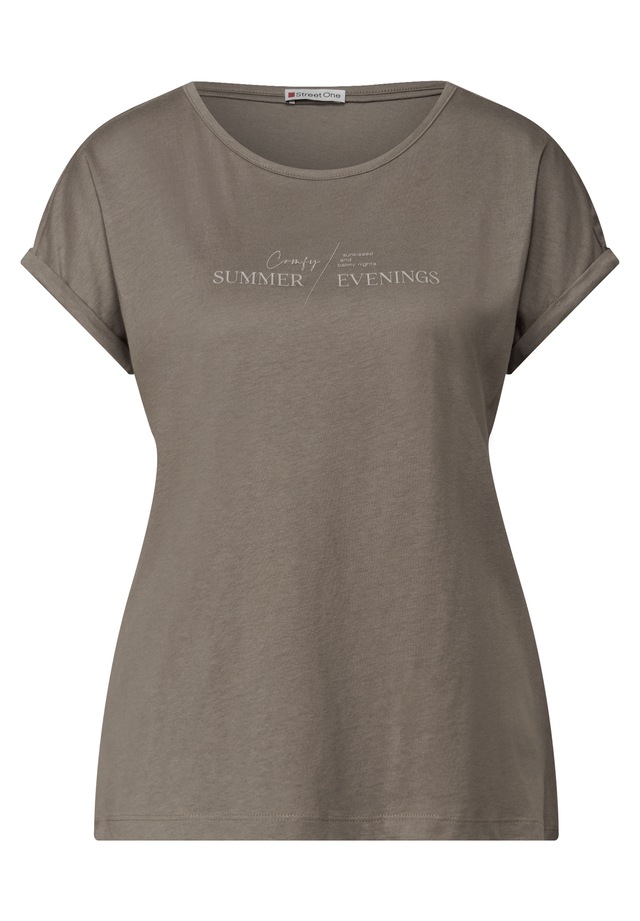STREET ONE T-Shirt aus Baumwolle mit Stretchante