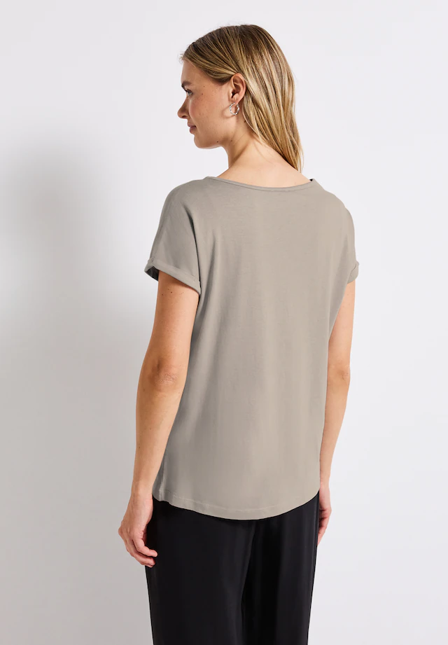 STREET ONE T-Shirt aus Baumwolle mit Stretchante