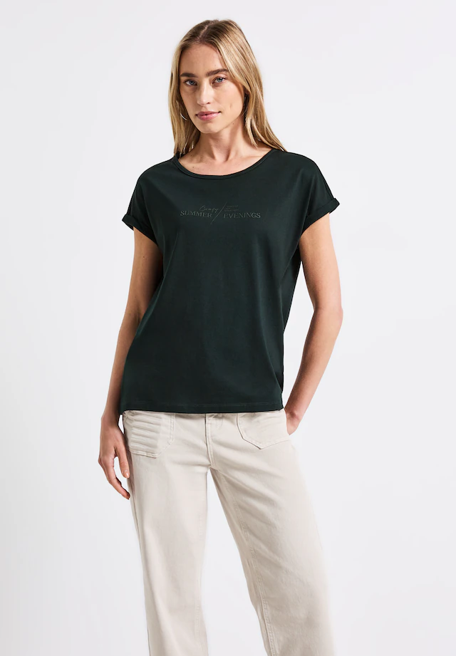 STREET ONE T-Shirt aus Baumwolle mit Stretchante