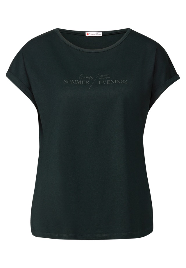 STREET ONE T-Shirt aus Baumwolle mit Stretchante
