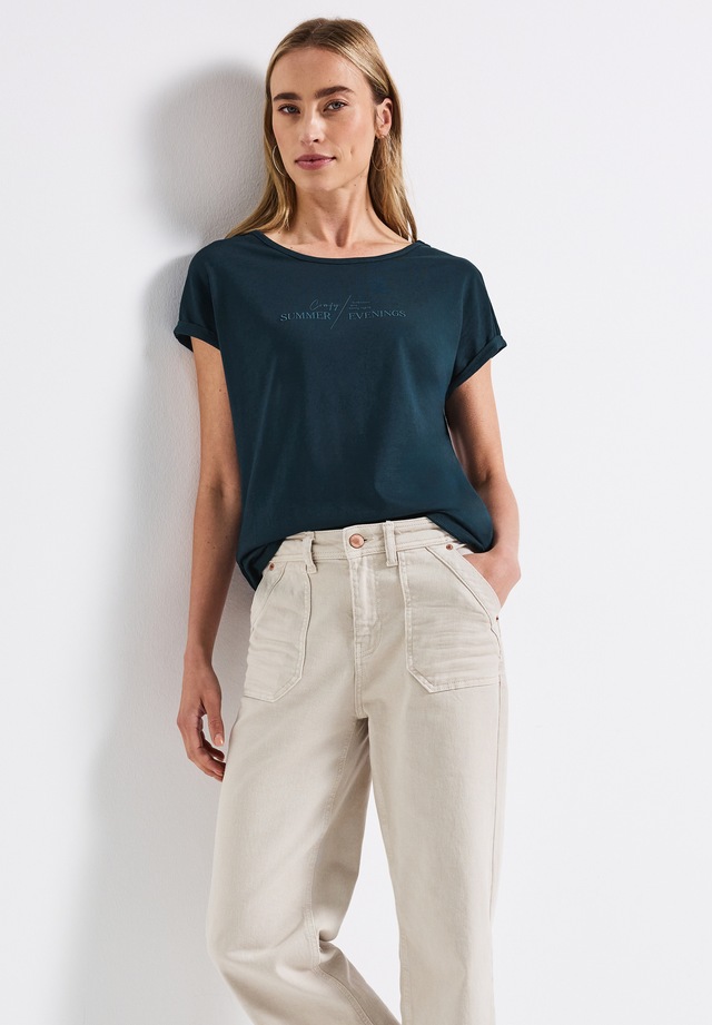 STREET ONE T-Shirt aus Baumwolle mit Stretchante