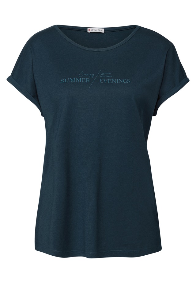 STREET ONE T-Shirt aus Baumwolle mit Stretchante