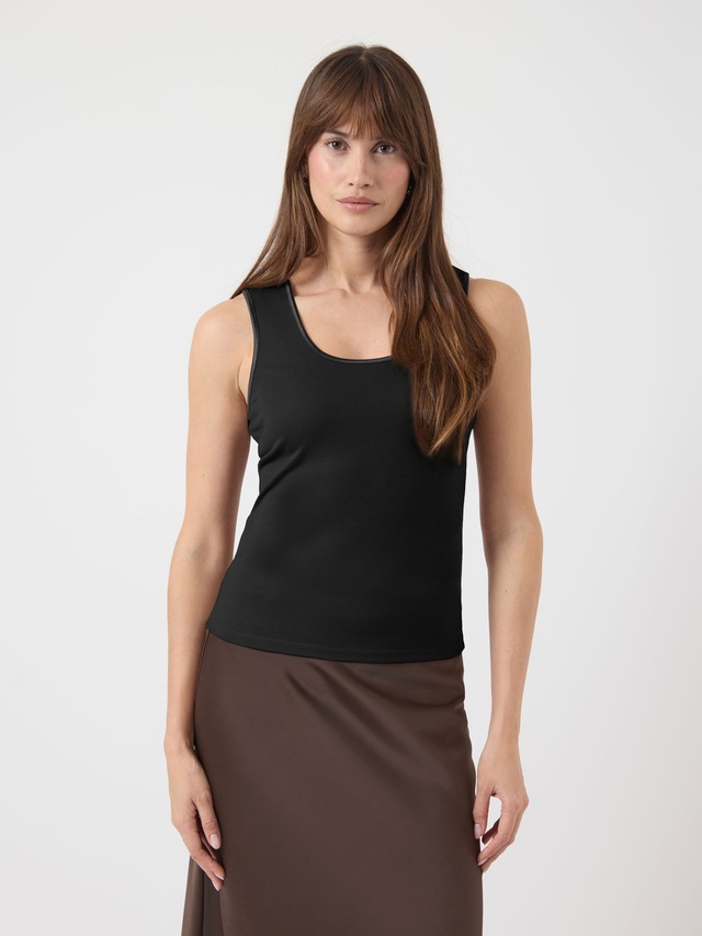 Y.A.S Tanktop »YASPALOMA TANK TOP NOOS« mit Satinpaspel