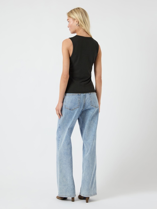 Y.A.S Tanktop »YASPALOMA TANK TOP NOOS« mit Satinpaspel