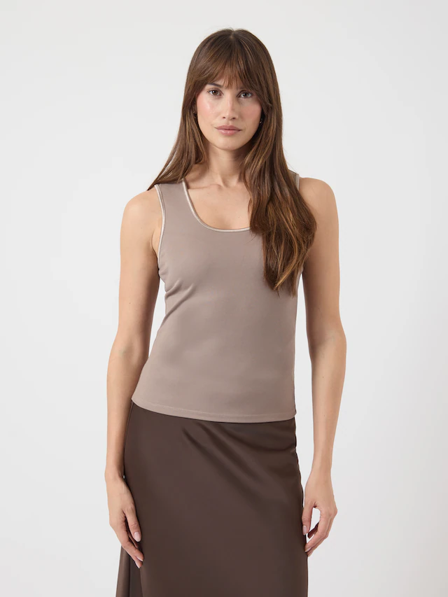 Y.A.S Tanktop »YASPALOMA TANK TOP NOOS« mit Satinpaspel