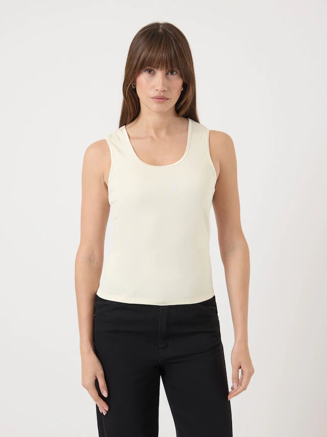 Y.A.S Tanktop »YASPALOMA TANK TOP NOOS« mit Satinpaspel