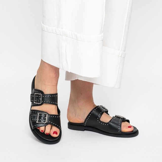 Ara Pantolette »ELBA« Blockabsatz, Schlupfschuh mit kleinen Nieten verziert, G-Weite (=weit)