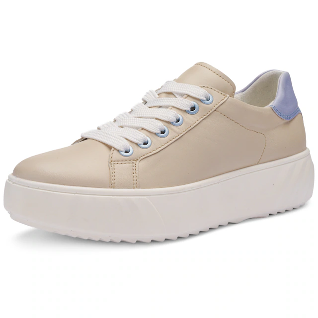 Ara Plateausneaker »MONACO« Freizeitschuh, Halbschuh, Schnürer mit Kontrastbesatz, H-Weite