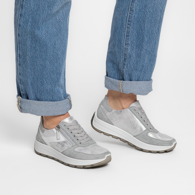 Ara Plateausneaker »NEW YORK« Plateau, Freizeitschuh, Halbschuh, Schnürer, Kontrastbesätze, H-Weite