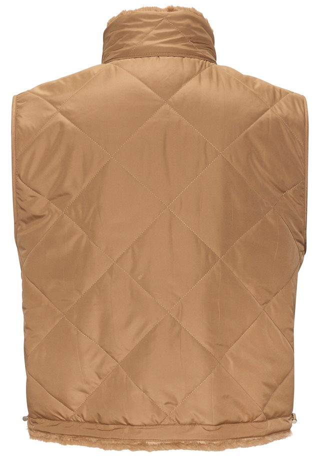 LASCANA Wendeweste », wendbare Steppweste mit flauschigem Fellimitat« kuschelige Plüschweste, ideal zum Layering im Herbst, leicht wattiert