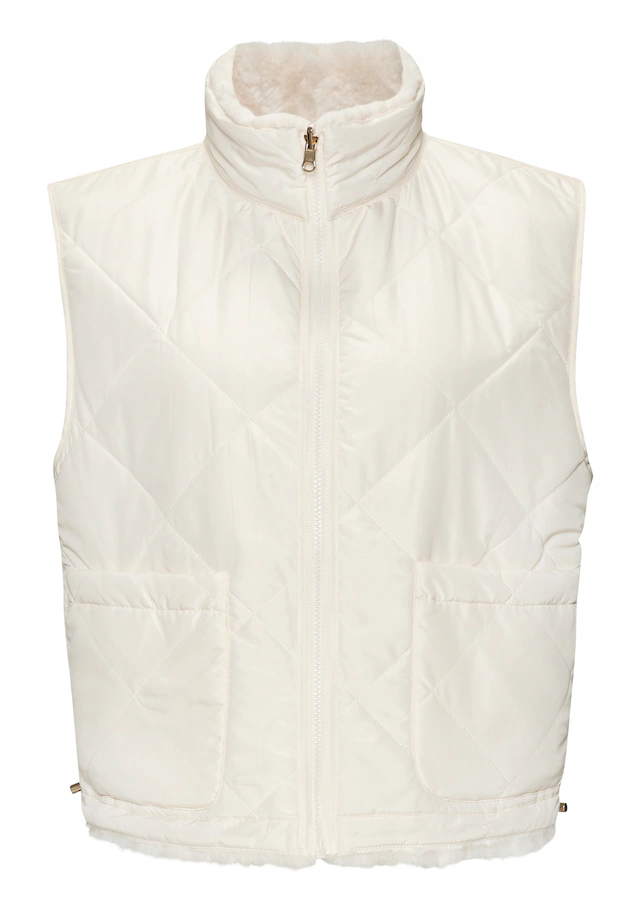 LASCANA Wendeweste », wendbare Steppweste mit flauschigem Fellimitat« kuschelige Plüschweste, ideal zum Layering im Herbst, leicht wattiert