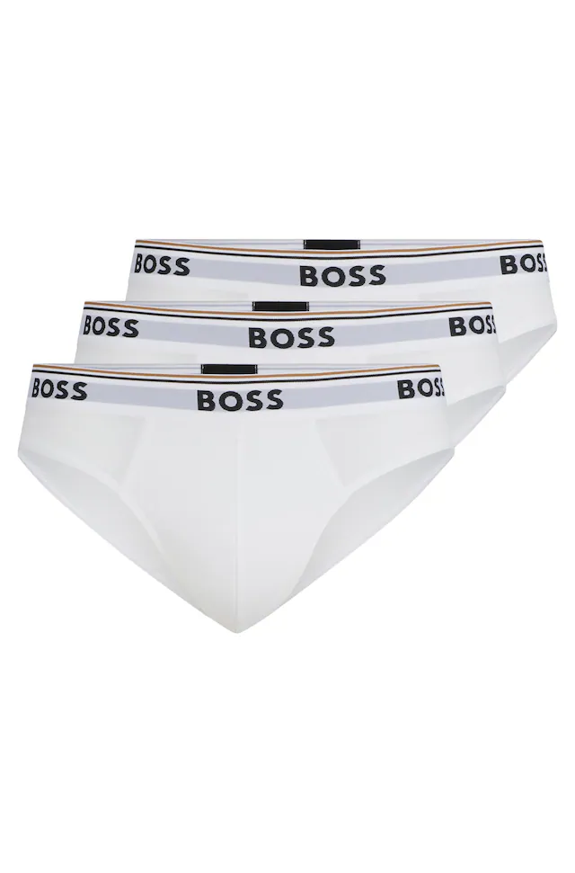 BOSS Slip »Brief 3P Power« 3 Stk. Elastikbund mit Logo