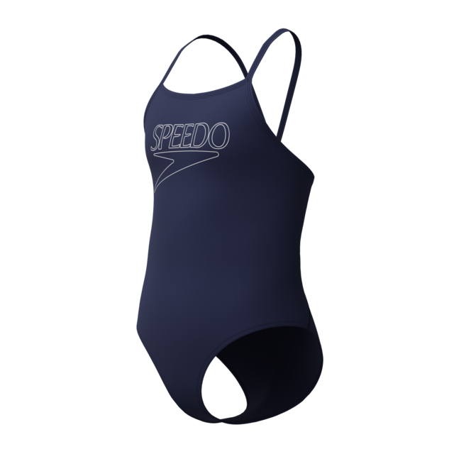 Speedo Badeanzug für Junior-Training und Unterricht, mit dünnen Trägern, chlorbeständig
